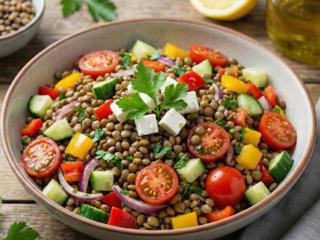 Lentil Salad with fresh veggies