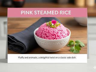 Рис розовый на пару